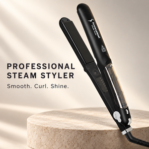 Plancha de Vapor Multi Temperatura Pro, Plancha de Pelo Profesional con 6 Niveles de Temperatura Ajustables, 2 en 1, Plancha y Rizador para Peinar el Cabello - Product Image 1