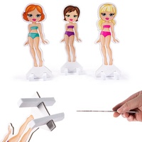 Jeu de Puzzle magnétique personnalisé, poupée habillée magnétique avec support, ensemble de jeu pour enfants, jouet, vente en gros