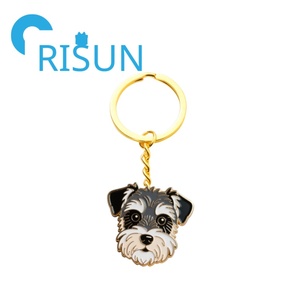 Quà lưu niệm tùy chỉnh schnauzer Dog Keychain Móc Chìa Khóa Tùy Chỉnh Thu nhỏ schnauzers <span class=keywords><strong>Donald</strong></span> Dog Móc khóa móc khóa - Product Image 4