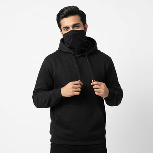 Sudadera con Capucha Unisex Estilo Ninja, 400gsm, Felpa de Algodón, con Máscara Facial Integrada, Diseño 3D, para Hombre - Product Image 1