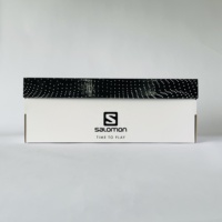 Boîte à chaussures en carton recyclé noir, style simplicité, avec impression personnalisée en gros, emballage de marque premium, revêtement UV