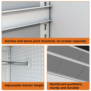 Armario Ecológico sin Olor con Panel Perforado para el Hogar y el Dormitorio, Armario Resistente a la Humedad para Dormitorio, Armario de Acero - Product Image 4