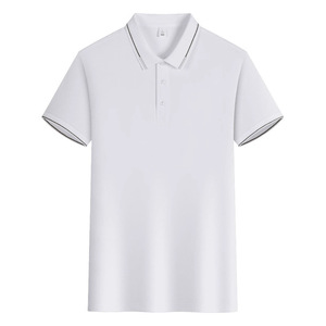 Polo Shirt Unisex Short Sleeve Solid Color Polyester Workwear Daily Use - Product Image 1