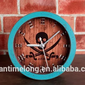 Reloj despertador estilo pirata retro, reloj de mesa, escritorio creativo a la moda