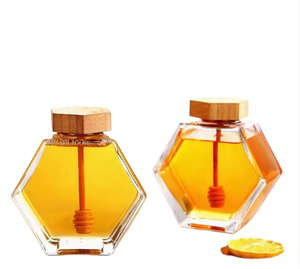 Hexagonal Acrylic <b>Diffuser</b> <b>Bottle</b> With Wooden Cap Amber Liquid Inside Household Fragrance Container - Product Image 1
