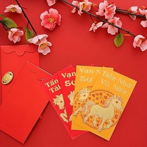 Phong bì đỏ Tết Nguyên đán 2026, năm Kỷ Hợi, đựng tiền mừng năm mới - Product Image 3