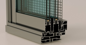 Porte patio isolée à double rail à cadre étroit 100T de qualité supérieure avec cadre en aluminium noir mat et verre trempé pour un design moderne - Product Image 3