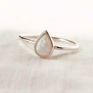 New Arrival 925 Silver Vintage Style <strong>Dainty</strong> <strong>Rings</strong> 14k Gold Pearl Cut Natural Opal Women Gemstone <strong>Ring</strong> - Product Image 2