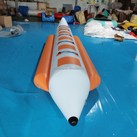 Bateau banane gonflable commercial, tube aquatique tractable multi-personnes, flotteur tractable pour la plage, le sport nautique et les divertissements en mer