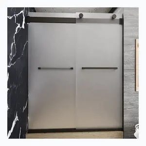 Kaca Tempered buram 8mm 10mm 12mm, pintu Pancuran layar kamar mandi kaca transparan untuk Pancuran kamar mandi