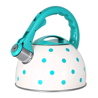 Bouilloire sifflante en acier inoxydable de 3,0 L avec fond à induction et poignée en bakélite pour usage domestique
