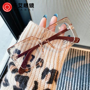 Gafas cuadradas de montura completa Q3-3927 con filtro de luz azul, unisex, lentes de PC para hombre y mujer, estilo coreano, montura gruesa. - Product Image 3