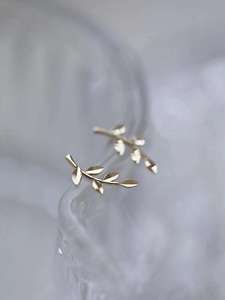 ต่างหูเม็ดเดี่ยวสีทอง9K สวยงามแบบญี่ปุ่น2021สไตล์สาวๆโมริงดงาม Kj327 - Product Image 3