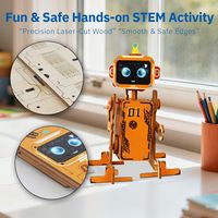 Robot à commande vocale à assembler, kits robotiques DIY, jouets d'ingénierie scientifique, kit scientifique DIY