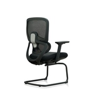 Chaise de bureau ergonomique pivotante, chaises de direction en maille avec siège en éponge profilée, pieds fixes