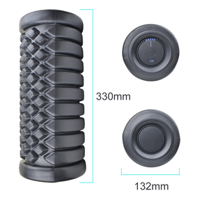 Rouleau de massage facial vibrant électrique rechargeable USB noir, en caoutchouc souple, avec contrôle de la durée, pour le yoga et le massage des dents de loup - Product Image 4