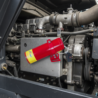 Extincteur automobile de luxe sécurisé, classe A, en acier inoxydable, avec garantie de 5 ans