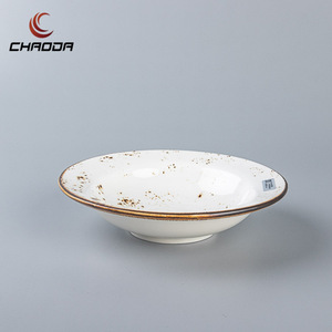 Ingrosso piatto in ceramica cappello di paglia a forma di insalata rotonda zuppa di <span class=keywords><strong>Pasta</strong></span> vassoio di servizio da Dessert ristorante stoviglie in porcellana - Product Image 4