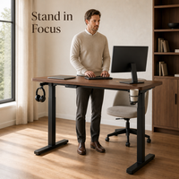 Bureau assis-debout électrique réglable en hauteur D26 à double moteur et double poutre, capacité de charge 120 kg
