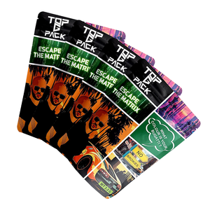 Tùy chỉnh mùi nhựa bao bì đứng lên túi doypack 1/8oz 1G 3.5G 7G 14g 28g Túi <span class=keywords><strong>Ziplock</strong></span> Mylar có thể khóa lại tùy chỉnh in - Product Image 4