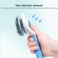 Brosse de massage pour animaux de compagnie, en plastique, sûre et portable, pour l'élimination des poils lâches de chats et chiens – Meilleure vente