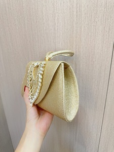 Nuevo Bolso de Mano de Poliéster Dorado con Incrustaciones de Diamantes para Comercio Exterior Transfronterizo, Ideal para Vestidos de Novia, Cumpleaños y Eventos Nocturnos - Tanjing - Product Image 2