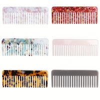 Anti Static Detangle Essigsäure Glattes Haar Kamm Tragbares Leoparden marmor kissen Benutzer definierter breiter Zahnkamm