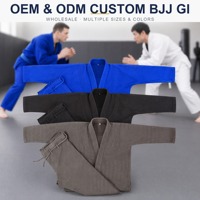 Kimono de BJJ en gros, durable, couleur personnalisée, tissu respirant, taille réglable avec cordon de serrage pour l'entraînement de grappling en dojo d'arts martiaux
