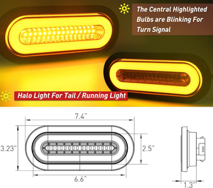 ไฟเลี้ยวข้าง LED ทนทานสำหรับรถพ่วง รถคาราวาน ไฟเลี้ยวข้างรถบรรทุก สีเหลือง แดง ขาว 24V - Product Image 6