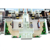 Maquette d'architecture / Modèle de bâtiment miniature en plastique ABS, design contemporain