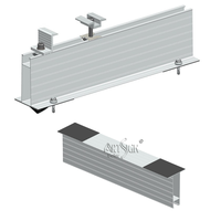 Structure de montage sur toit en aluminium à profilé haut pour panneaux solaires photovoltaïques, pour toiture en tôle, installation rapide
