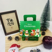 Boîte cadeau en papier personnalisable pliable en forme de pomme 3D pour Noël, pour la veille de Noël