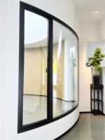 Ventana Arqueada de Aluminio con Rotura de Puente Térmico, Precio de Mayoreo Directo de Fábrica, Ventana Arqueada de Ahorro Energético para Materiales de Construcción