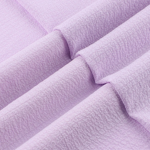 CEY Crepe AirFlow Tela Lisa 100% Poliéster Arrugado Color sólido aplastado para vestido - Product Image 2
