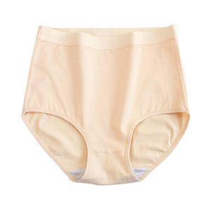 Bragas de algodón orgánico de talle alto, glúteos levantados, Color sólido para <span class=keywords><strong>mujer</strong></span>, ropa interior <span class=keywords><strong>normal</strong></span> de talla grande sin costuras - Product Image 4