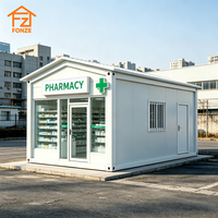 Abri modulaire à dépliage rapide et assemblage rapide pour pharmacie, avec panneaux muraux intégrés imperméables, ignifuges et résistants au vent