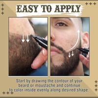 Stylo de remplissage pour barbe étanche, à Tube rond, haute pigmentation, avec brosse, stylo de couleur, 1 pièce