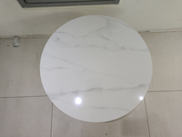 Ensemble de table basse moderne avec dessus de table en céramique et finition en acier Power Coating pour salons