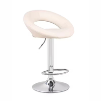 Tabouret de bar pivotant moderne en cuir PU, réglable, avec assise stable, pour bar à domicile, extérieur, hôtel, salle à manger