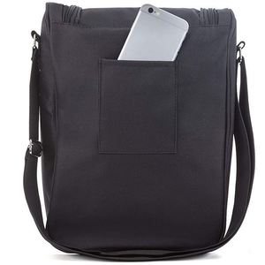 Sac isotherme de transport pour vin, certifié BSCI, portable, pour 2 bouteilles et fromage, ensemble de sacs de transport en toile noire imperméable avec pique-nique - Product Image 1