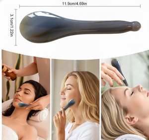 Stylo de <span class=keywords><strong>massage</strong></span> Gua Sha personnalisé avec logo, en pierre naturelle de cristal, fait à la main, pour le visage et la tête - Product Image 3