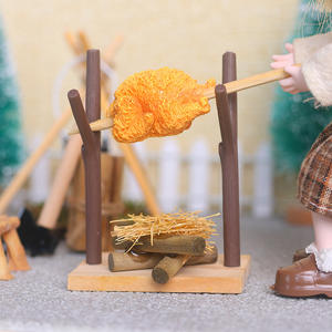 Modelo de Pollo Asado en Miniatura para Casa de Muñecas, Mini Picnic al Aire Libre - Product Image 4