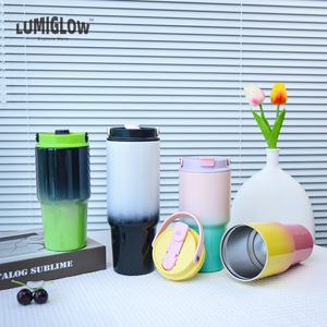 Taza de paja de acero inoxidable aislada grande de 30oz, taza térmica portátil de doble pared para deportes al aire libre con tapa, producto transfronterizo - Product Image 4