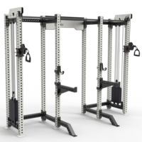 Equipo de gimnasio todo en uno Máquina de cruce de cables Smith Fitness Cable multifuncional Crossover Power Rack