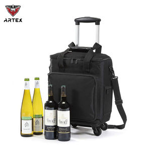 Sac à vin pour 6 bouteilles, porte-vin de voyage, valise à roulettes pour le transport du vin, pour les professionnels du tourisme et les consommateurs - Product Image 1