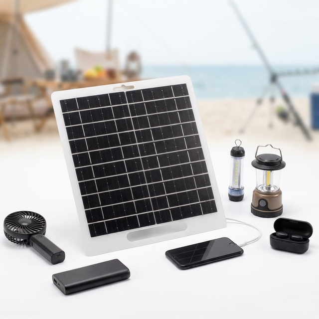 Yauneidak Photovoltaic USB Solar Charger 5V/12V 2W-10W Flexible Power Generation Soft Board Charging Mobile Phone Fan