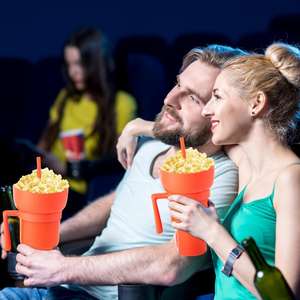 Logo personalizzato 32oz Popcorn in plastica <span class=keywords><strong>2</strong></span> in 1 tazza per Snack promozione plastica porta Popcorn con tazza per bere - Product Image 2