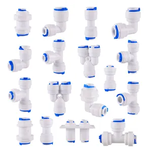 Reverse Osmosis Quick Connector 1/4"3/8"OD Hose Tee Y Coupling Equal Convert Elbow Straight RO Water Pipe Fitting