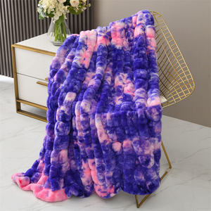 <strong>King</strong> <strong>Size</strong> Thick Baby Faux <strong>Fur</strong> <strong>Throw</strong> Blankets Fluffy Rainbow Tie Dye Fleece Cozy Large Fake Rabbit <strong>Fur</strong> Blanket - Product Image 3