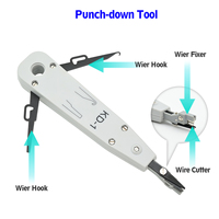 Kit d'outils réseau professionnels 9 pièces, outil de sertissage et de test Ethernet RJ45 pour câble LAN et coaxial